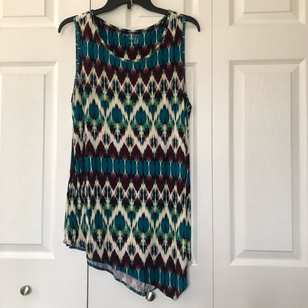 Ruff hewn Asymmetrical tunic length top